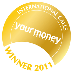 Winner of Your Money Magazine Best Inernational Calls